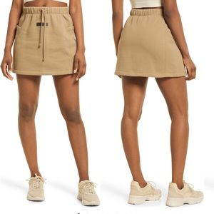Fear of God Essentials cotton blend fleece drawstring skirt Size XXsmall